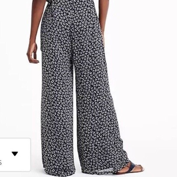 J. Crew Point Sur Sparkle Jumpsuit in Indigo Floral Champagne J1551 (Size 0) - Picture 3 of 10